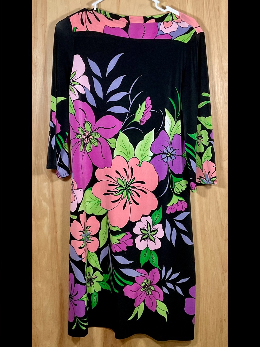 AA Studio 3/4 sleeve Floral Knit Sheath Dress - NWT